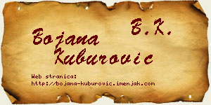 Bojana Kuburović vizit kartica